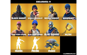 UNIQUE - Black Knight, Sparkle Specialist [9 Skins, 8 Axes, 16 Emotes, 15 Gliders and MORE!]