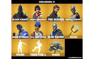 UNIQUE - Black Knight, Sparkle Specialist [27 Skins, 14 Axes, 30 Emotes, 18 Gliders and MORE!]