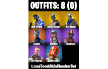 UNIQUE - Royale Knight, Blue Squire [8 Skins, 3 Axes, 19 Emotes, 10 Gliders and MORE!]