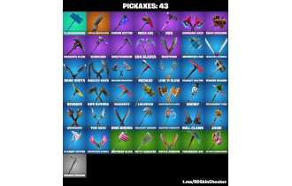 UNIQUE - Cole, Fishstick (World Cup) [61 Skins,  43 Axes, 62 Emotes, 43 Gliders and MORE!]