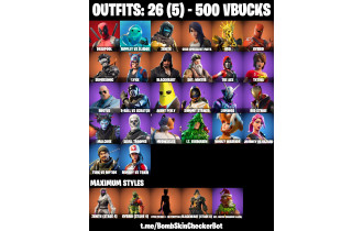 UNIQUE - Skull Trooper, Lynx [26 Skins, 500 Vbucks, 18 Axes, 26 Emotes, 19 Gliders and MORE!]