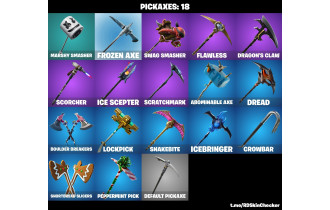 UNIQUE - Fishstick (World Cup), Luxe [32 Skins, 18 Axes, 28 Emotes, 23 Gliders and MORE!]