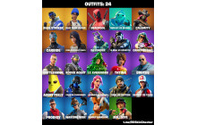 UNIQUE - Blue Team Leader , Blue Striker  [24 Skins, 19 Axes, 23 Emotes, 22 Gliders and MORE!]