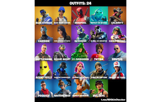 UNIQUE - Blue Team Leader , Blue Striker  [24 Skins, 19 Axes, 23 Emotes, 22 Gliders and MORE!]