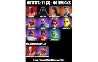 UNIQUE - Midas  , Kylo Ren [11 Skins, 50 Vbucks, 8 Axes, 8 Emotes, 11 Gliders and MORE!]