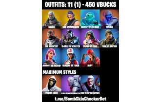 UNIQUE - Havoc , Sub Commander  [11 Skins, 450 Vbucks, 11 Axes, 20 Emotes, 21 Gliders and MORE!]