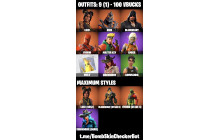 UNIQUE - Commando, Luxe [9 Skins, 100 Vbucks, 8 Axes, 11 Emotes, 8 Gliders and MORE!]