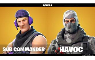 UNIQUE - Sub Commander, Havoc [2 Skins, 2 Axes, 1 Emotes, 4 Gliders and MORE!]