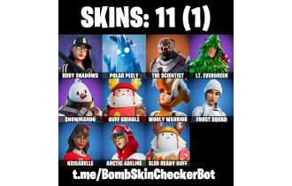 UNIQUE - Ruby Shadow, Polar Peely [11 Skins, 28 Axes, 34 Emotes, 41 Gliders and MORE!]