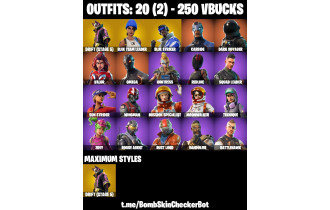 UNIQUE - Drift (Stage 5), Take The L [20 Skins, 250 Vbucks, 12 Axes, 25 Emotes, 20 Gliders and MORE!]