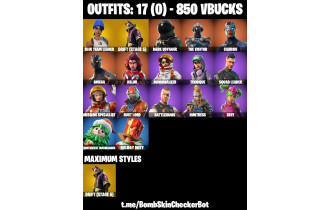 UNIQUE - Blue Team Leader , Take The L  [17 Skins, 850 Vbucks, 10 Axes, 16 Emotes, 20 Gliders and MORE!]