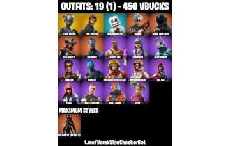 UNIQUE - The Reaper, Take The L [19 Skins, 450 Vbucks, 25 Axes, 29 Emotes, 26 Gliders and MORE!]