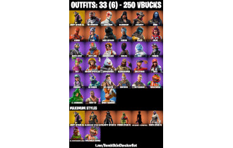 UNIQUE - Take The L,  [33 Skins, 250 Vbucks, 33 Axes, 54 Emotes, 43 Gliders and MORE!]