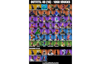 UNIQUE - Ragnarok (Stage 6) , Omega [49 Skins, 1050 Vbucks, 36 Axes, 43 Emotes, 40 Gliders and MORE!]