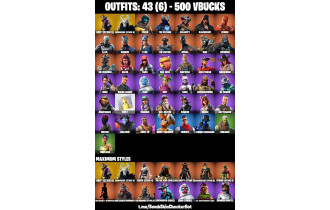 UNIQUE - Omega, Carbide [43 Skins, 500 Vbucks, 26 Axes, 49 Emotes, 37 Gliders and MORE!]