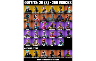 UNIQUE - Trailblazer, Freestylin [29 Skins, 250 Vbucks, 21 Axes, 27 Emotes, 22 Gliders and MORE!]