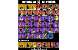 UNIQUE - Midas (Fully Golden) ,  Rogue Agent  [41 Skins, 50 Vbucks, 30 Axes, 47 Emotes, 36 Gliders and MORE!]