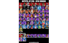 UNIQUE - Tony Stark, Darth Vader  [57 Skins, 2210 Vbucks, 46 Axes, 47 Emotes, 48 Gliders and MORE!]