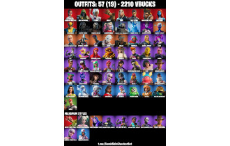 UNIQUE - Tony Stark, Darth Vader  [57 Skins, 2210 Vbucks, 46 Axes, 47 Emotes, 48 Gliders and MORE!]