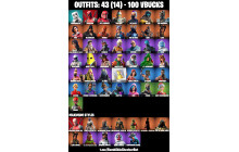 UNIQUE - Deadpool , Luxe [43 Skins, 100 Vbucks, 23 Axes, 43 Emotes, 31 Gliders and MORE!]