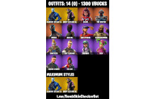 UNIQUE -  Valor ,  Omega  [14 Skins, 1300 Vbucks, 13 Axes, 21 Emotes, 19 Gliders and MORE!]