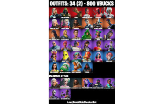 UNIQUE - Midas, Star Wand  [34 Skins, 800 Vbucks, 45 Axes, 34 Emotes, 34 Gliders and MORE!]