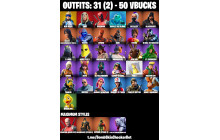 UNIQUE - Neo Versa,  Hybrid  [31 Skins, 50 Vbucks, 28 Axes, 32 Emotes, 32 Gliders and MORE!]