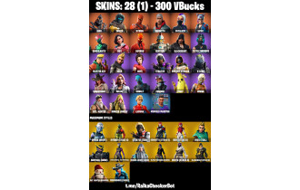 UNIQUE - Ruin,  Zenith  [28 Skins, 300 Vbucks, 21 Axes, 37 Emotes, 25 Gliders and MORE!]