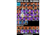 UNIQUE - The Ace, Peely  [33 Skins, 700 Vbucks, 23 Axes, 37 Emotes, 30 Gliders and MORE!]