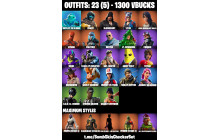 UNIQUE - Rippley vs Sludge,  Zenith  [23 Skins, 1300 Vbucks, 17 Axes, 23 Emotes and MORE!]