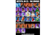 UNIQUE - Lynx, Peely  [20 Skins, 150 Vbucks, 36 Axes, 22 Emotes, 31 Gliders and MORE!]