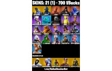 UNIQUE -  Blue Striker ,  Trilogy  [21 Skins, 700 Vbucks, 29 Axes, 37 Emotes, 37 Gliders and MORE!]