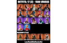 UNIQUE - Lynx, Laguna  [17 Skins, 1500 Vbucks, 9 Axes, 13 Emotes, 10 Gliders and MORE!]