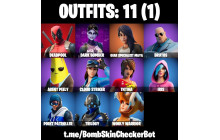 UNIQUE - Deadpool,  Dark Bomber  [11 Skins, 13 Axes, 14 Emotes, 16 Gliders and MORE!]