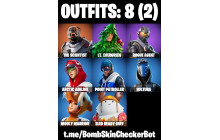 UNIQUE -  Rogue Agent ,  Snowflake [8 Skins, 26 Axes, 48 Emotes, 34 Gliders and MORE!]