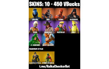 UNIQUE - Sultura,  Ruin [10 Skins, 450 Vbucks, 19 Axes, 27 Emotes,25 Gliders and MORE!]