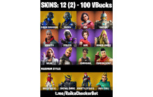 UNIQUE - Carbon Commando,  Trilogy  [12 Skins, 100 Vbucks, 12 Axes, 22 Emotes, 15 Gliders and MORE!]