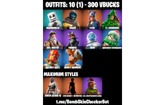 UNIQUE - Marshmello,  Zenith  [10 Skins, 300 Vbucks, 10 Axes, 24 Emotes, 22 Gliders and MORE!]