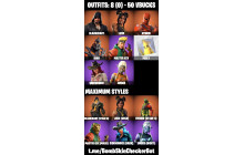 UNIQUE - Hybrid,  Orange Justice [8 Skins, 50 Vbucks, 16 Axes, 28 Emotes,  22 Gliders and MORE!]