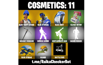 UNIQUE - Blue Team Leader ,  Blue Striker  [2 Skins, 1 Axes, 3 Emotes, 3 Gliders and MORE!]