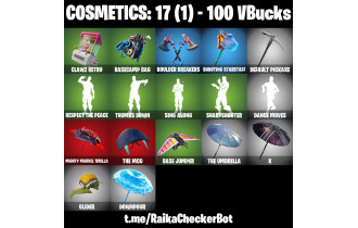 UNIQUE - Clawz Retro, Basecamp Bag [100 Vbucks, 3 Axes, 5 Emotes, 7 Gliders and MORE!]