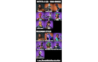 UNIQUE - Jules, Siona [8 Skins, 1500 Vbucks, 12 Axes, 12 Emotes, 13 Gliders and MORE!]