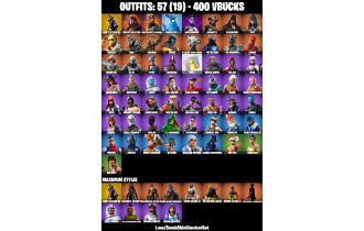 UNIQUE - Fresh, Rage [57 Skins, 400 Vbucks, 48 Axes, 59 Emotes, 48 Gliders and MORE!]