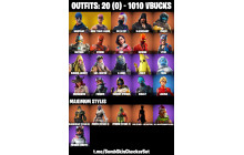 UNIQUE - OG STW,  Lynx  [20 Skins, 1010 Vbucks, 14 Axes, 22 Emotes, 20 Gliders and MORE!]