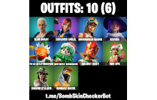 UNIQUE - Slim Shady, Explorer Emilie  [10 Skins, 11 Axes, 6 Emotes, 9 Gliders and MORE!]