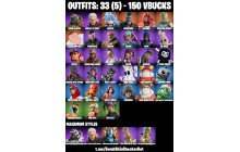 UNIQUE - Crystal, Veronika  [33 Skins, 150 Vbucks, 35 Axes, 29 Emotes, 35 Gliders and MORE!]