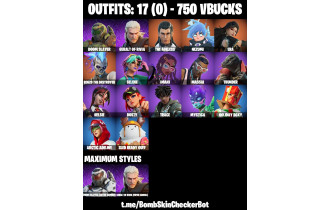 UNIQUE - Renzo the Destroyer,  Nezumi  [17 Skins, 750 Vbucks, 28 Axes, 22 Emotes, 30 Gliders and MORE!]