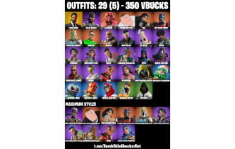 UNIQUE - John Wick,  Hunter  [29 Skins, 350 Vbucks, 38 Axes, 23 Emotes, 37 Gliders and MORE!]