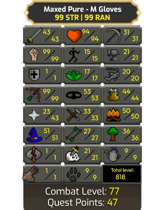 Maxed Pure - M Gloves [Pure - 1 DEF]