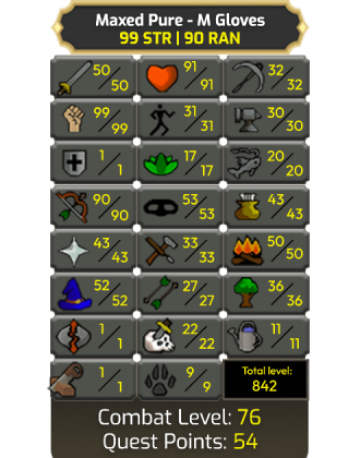 Maxed Pure - M Gloves [Pure - 1 DEF]